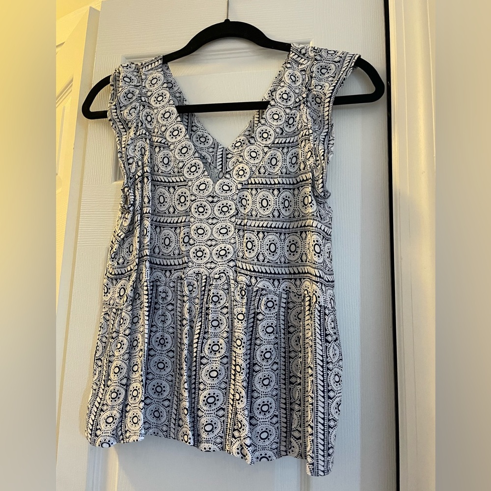 Loft peplum sleeveless top